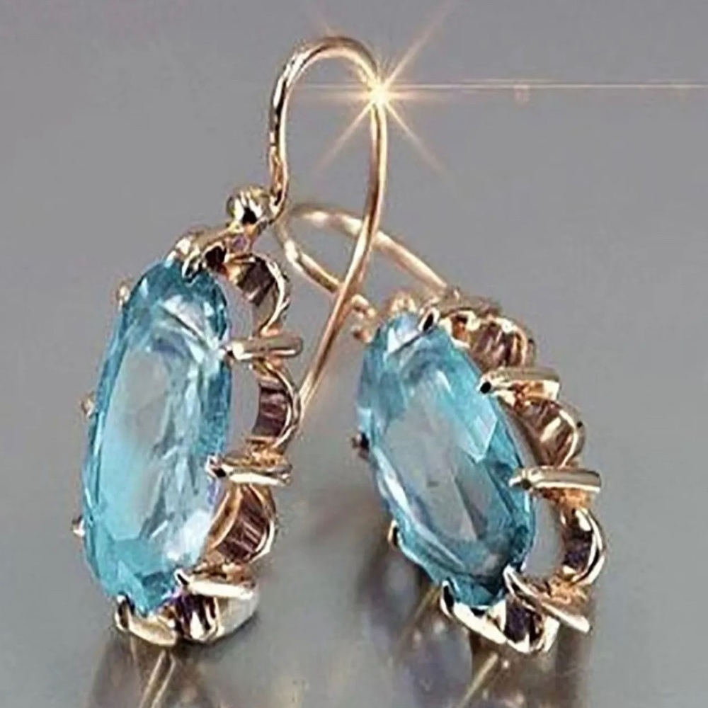 Blue Topaz Earrings
